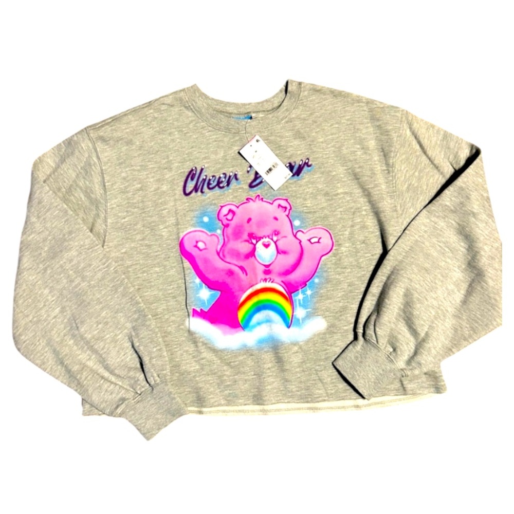 Care Bear crop top Sweat Shirt size medium